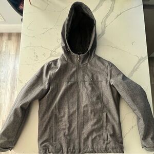 Tommy Hilfiger Grey Textured Winter Jacket Coat Lined